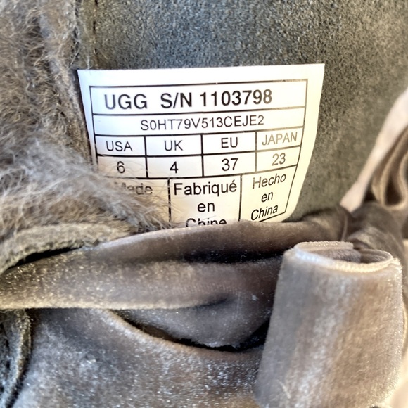 Ugg Bailey Bow Boots Gray Sz 6 - Picture 5 of 8